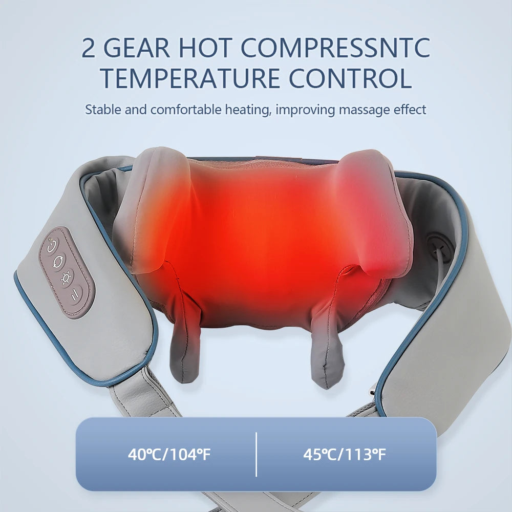 Wireless Neck & Shoulder Massager - 26W Deep Kneading | Pain Relief
