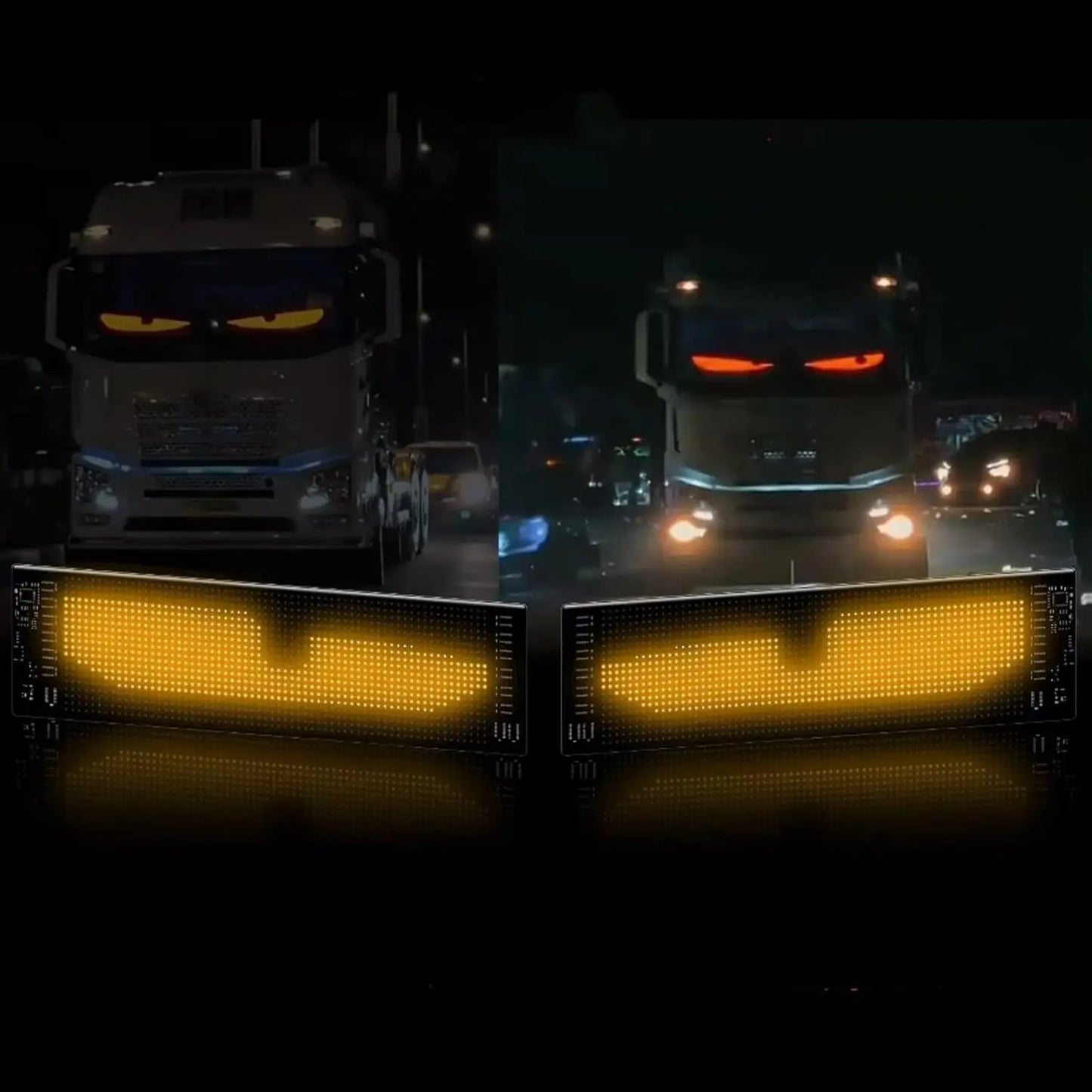 Dynamic LED Devil Eyes Car Display – App Control & USB Powered
