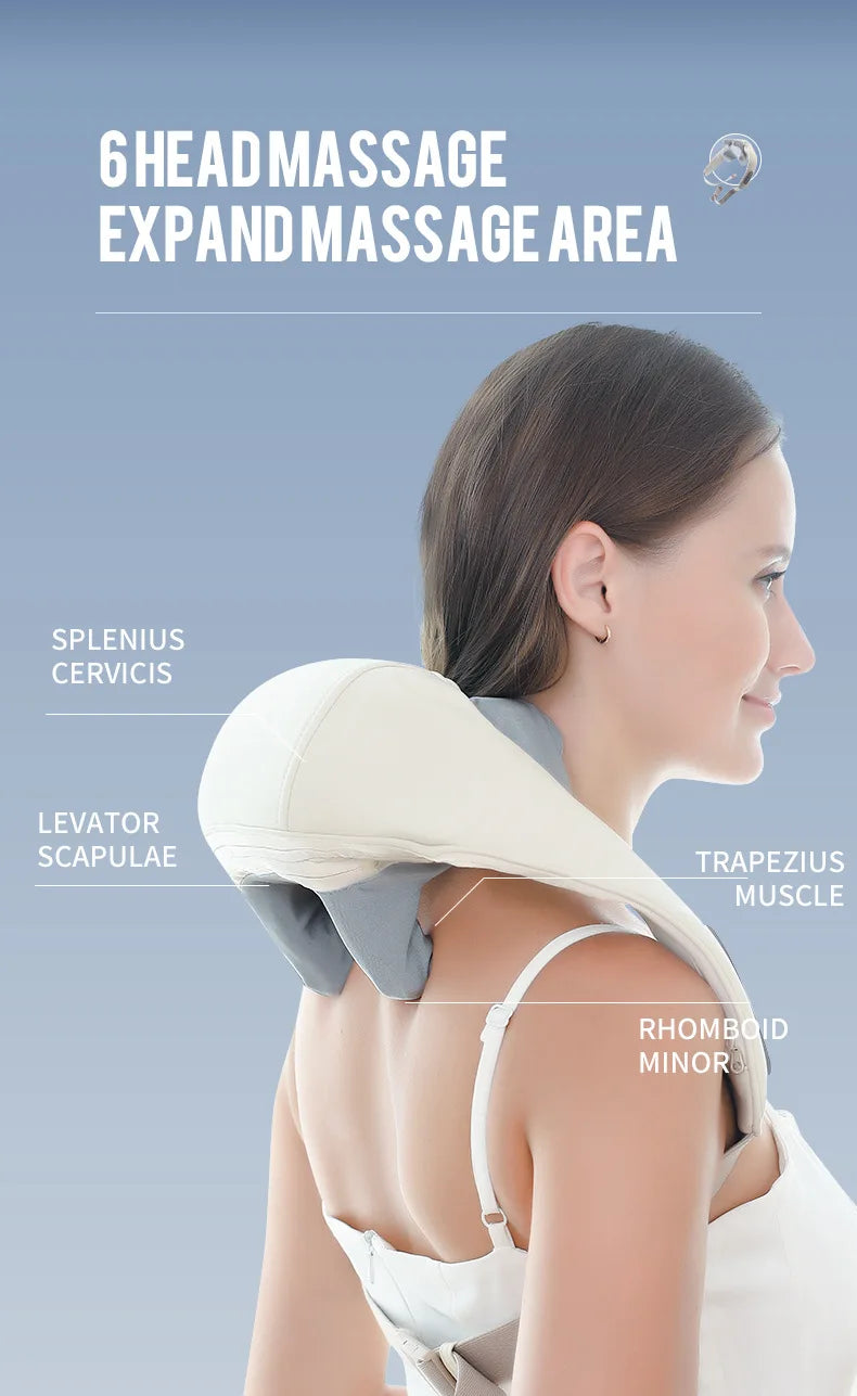 Wireless Neck & Shoulder Massager - 26W Deep Kneading | Pain Relief