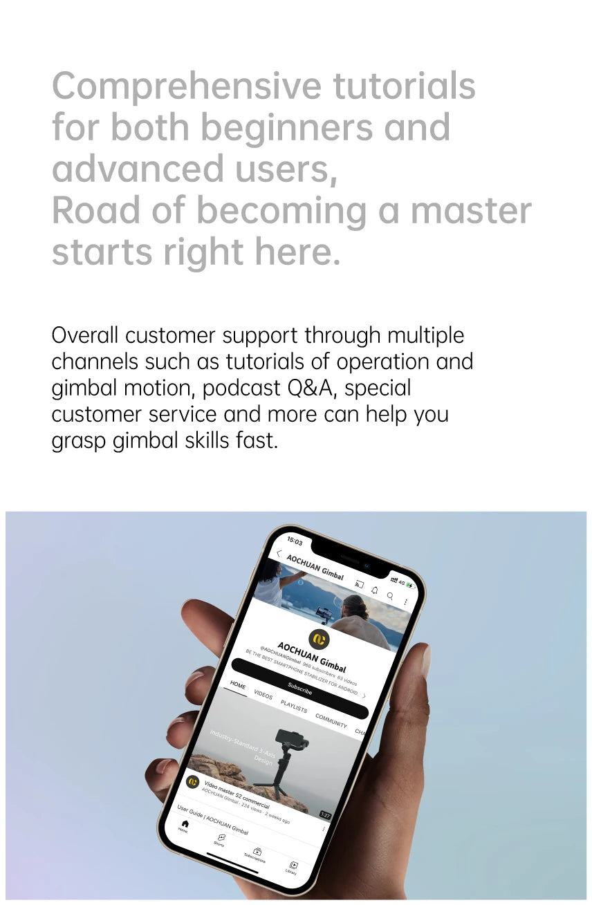 Aochuan™ 3-Axis Smart Gimbal – Professional Stabilizer for TikTok & Vlog