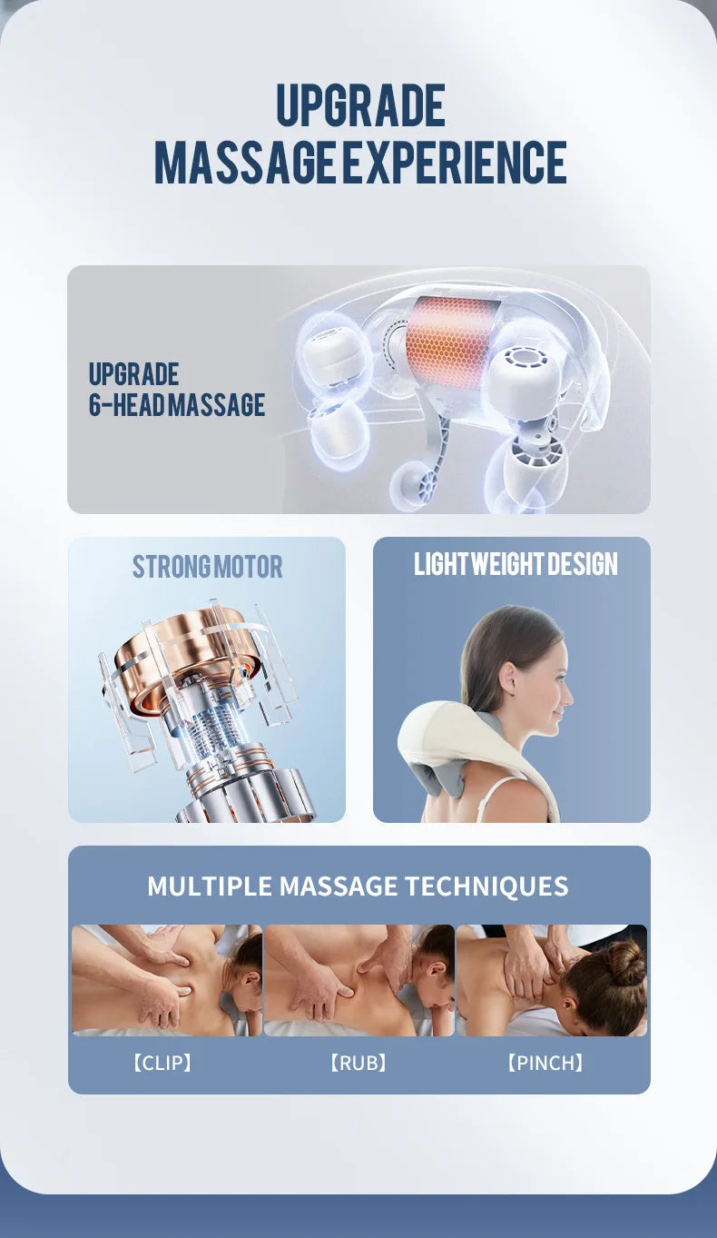 Wireless Neck & Shoulder Massager - 26W Deep Kneading | Pain Relief