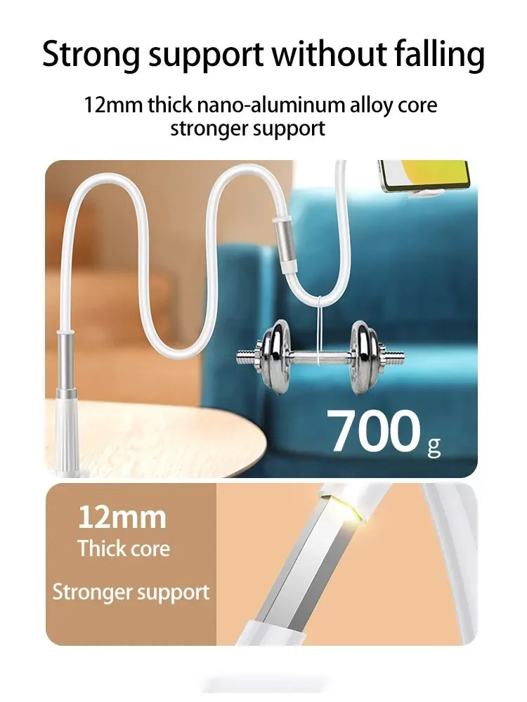 Flexible Gooseneck Phone Holder – Bed & Desk Mount for Hands-Free Viewing