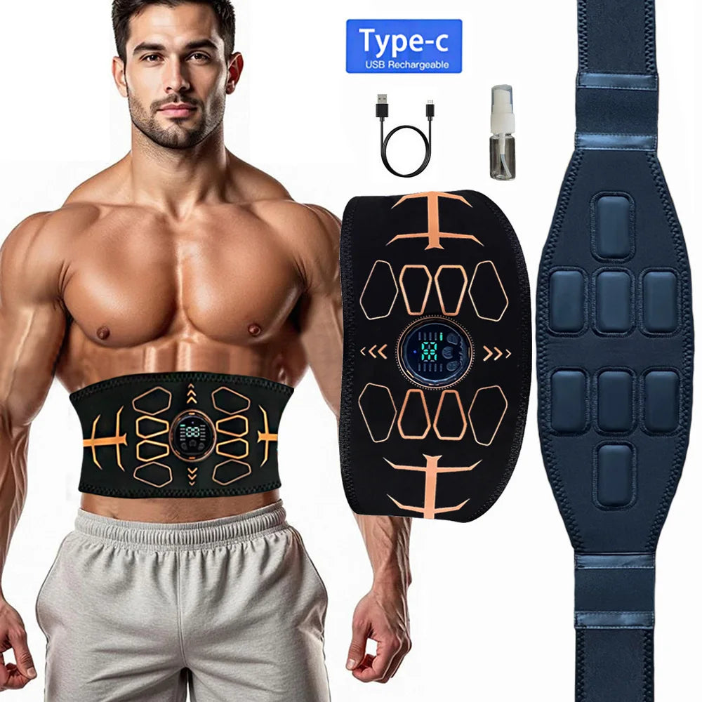 smart EMS Abdominal Muscle Toner – USB Rechargeable Ab Trainer