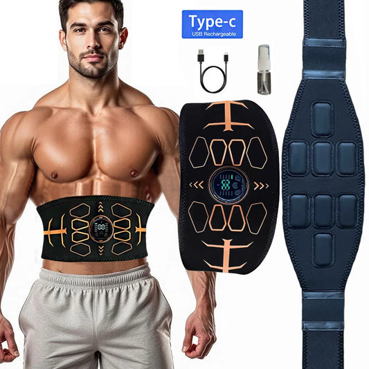 smart EMS Abdominal Muscle Toner – USB Rechargeable Ab Trainer
