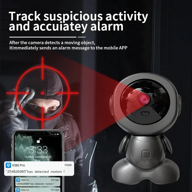 8MP Smart WiFi Security Camera | Auto-Tracking, Night Vision, 360° PTZ, Baby & Pet Monito