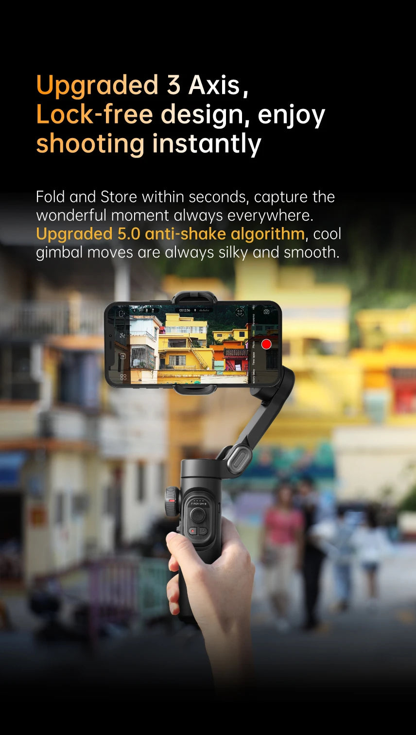 Aochuan™ 3-Axis Smart Gimbal – Professional Stabilizer for TikTok & Vlog