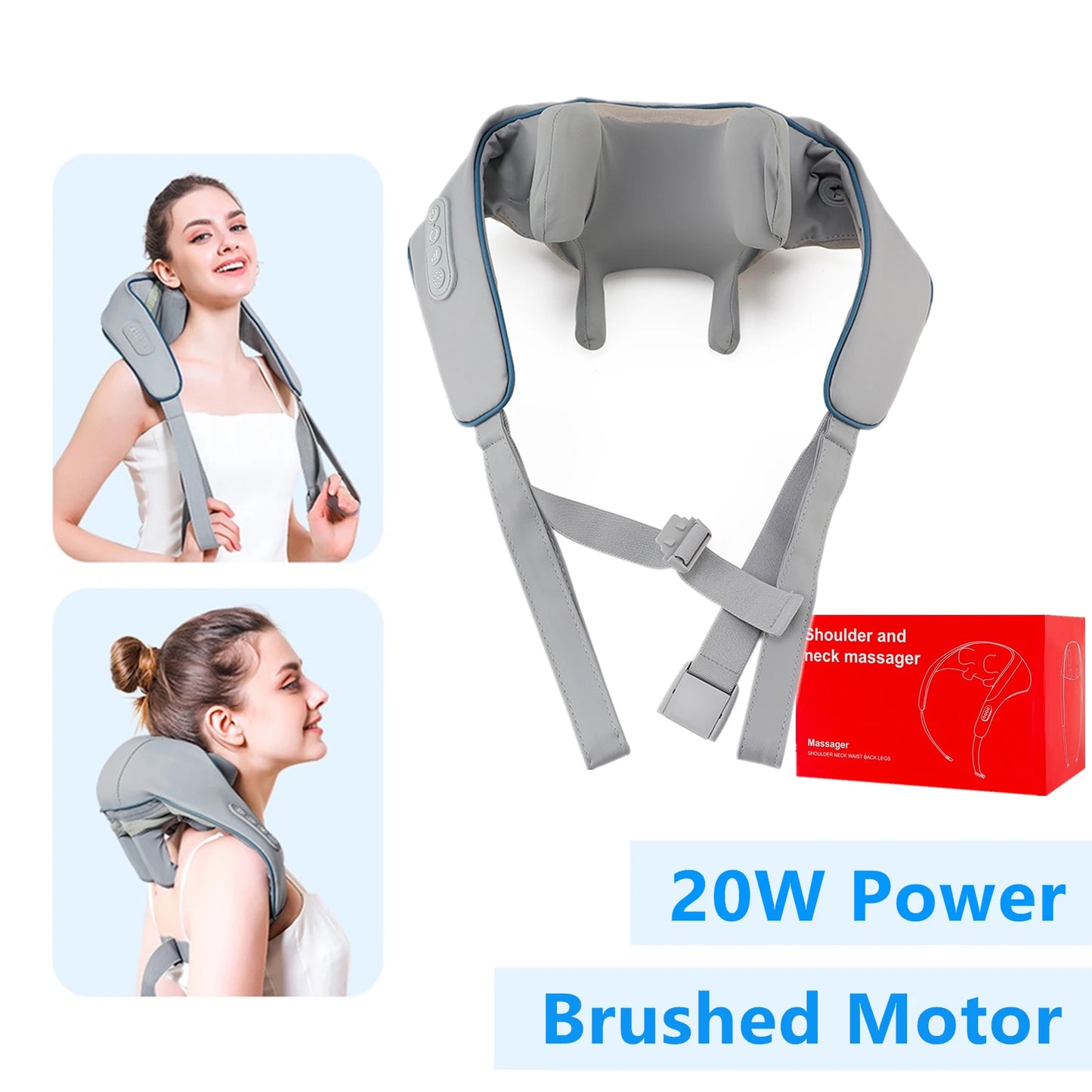Wireless Neck & Shoulder Massager - 26W Deep Kneading | Pain Relief