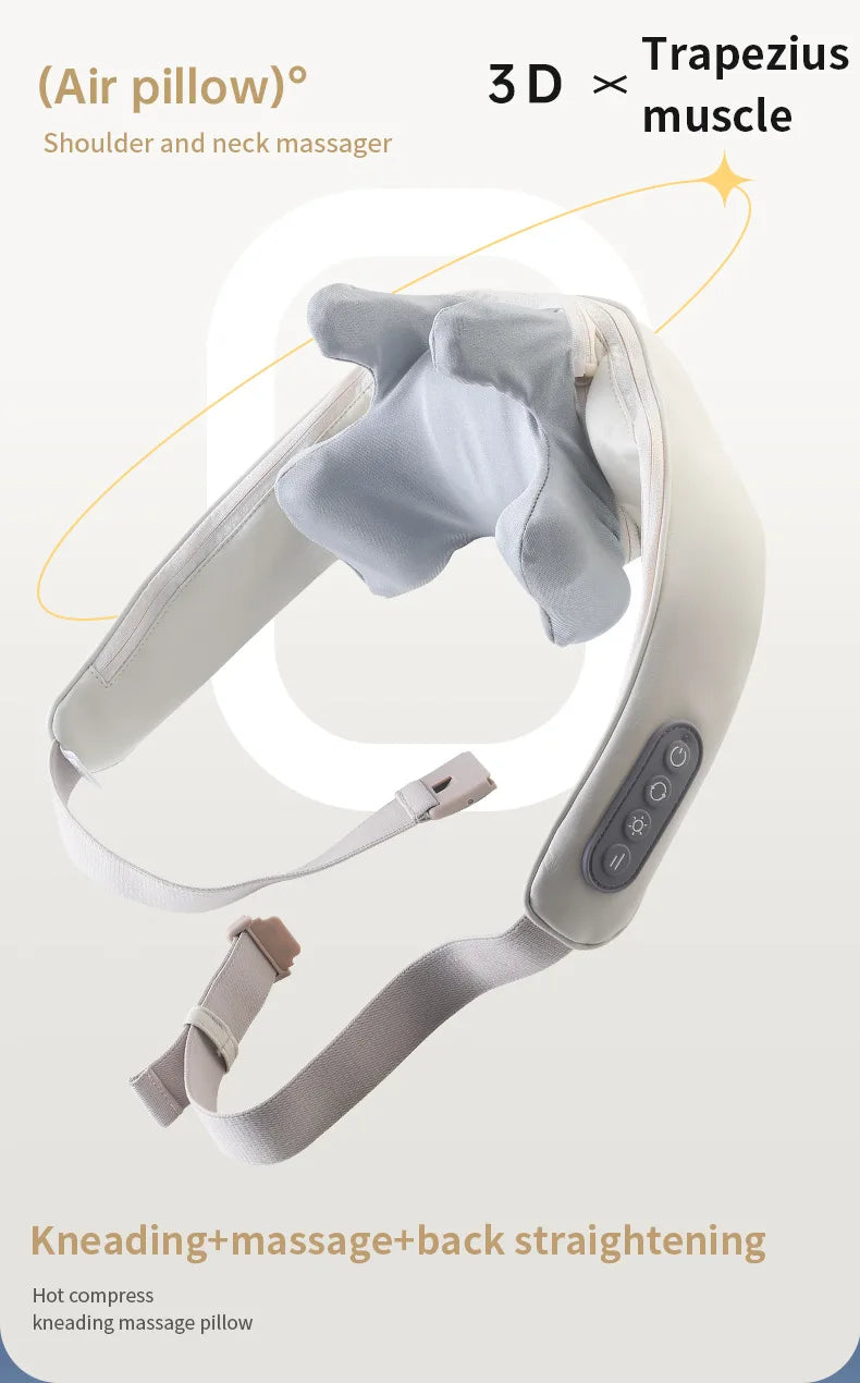 Wireless Neck & Shoulder Massager - 26W Deep Kneading | Pain Relief