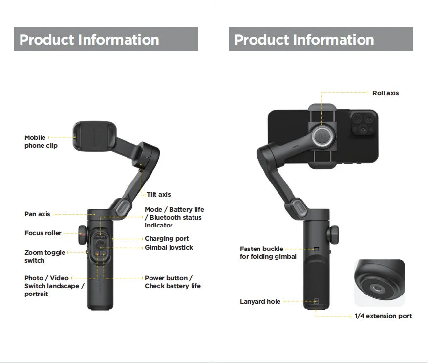 Aochuan™ 3-Axis Smart Gimbal – Professional Stabilizer for TikTok & Vlog