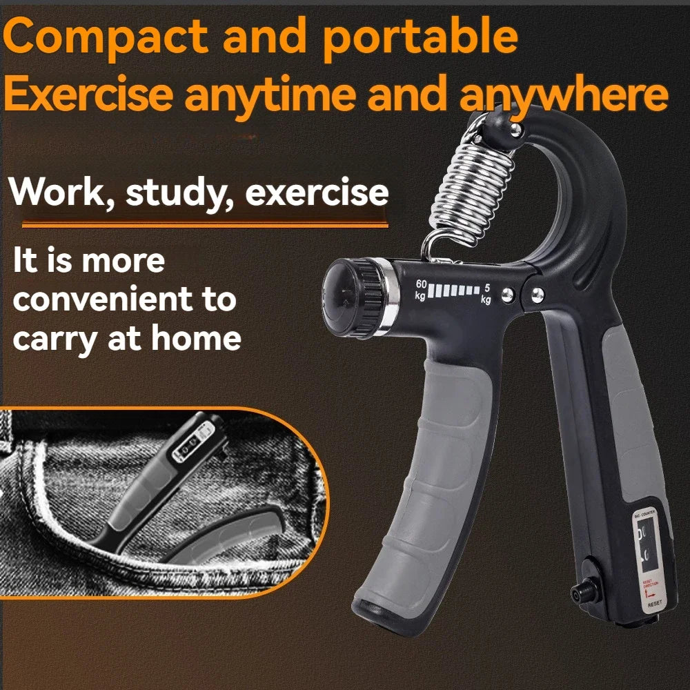 Adjustable Hand Grip Strengthener Set | 5–60kg | Wrist & Forearm Exercise