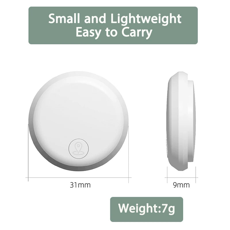 Smart Pet Tracker Tag - Bluetooth GPS Finder for Dogs, Cats & Keys - Compatible with iOS & Android