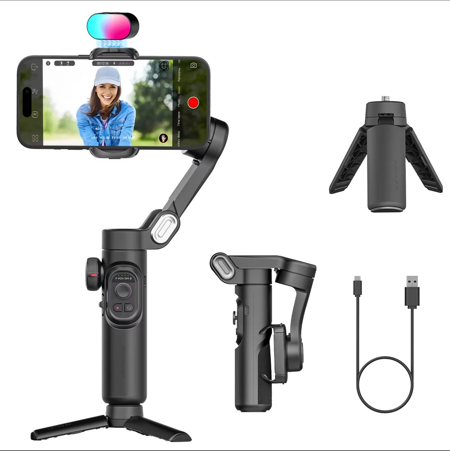 Aochuan™ 3-Axis Smart Gimbal – Professional Stabilizer for TikTok & Vlog