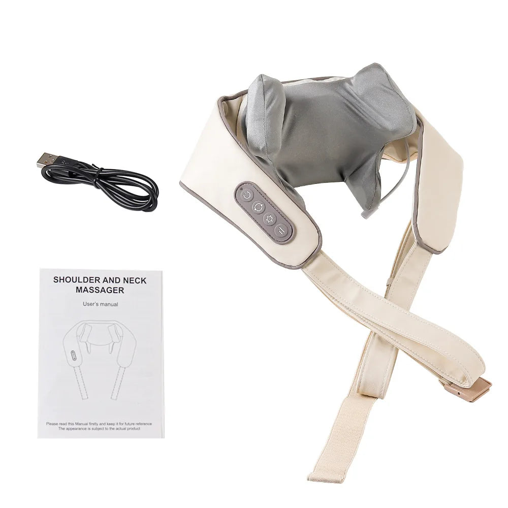 Wireless Neck & Shoulder Massager - 26W Deep Kneading | Pain Relief
