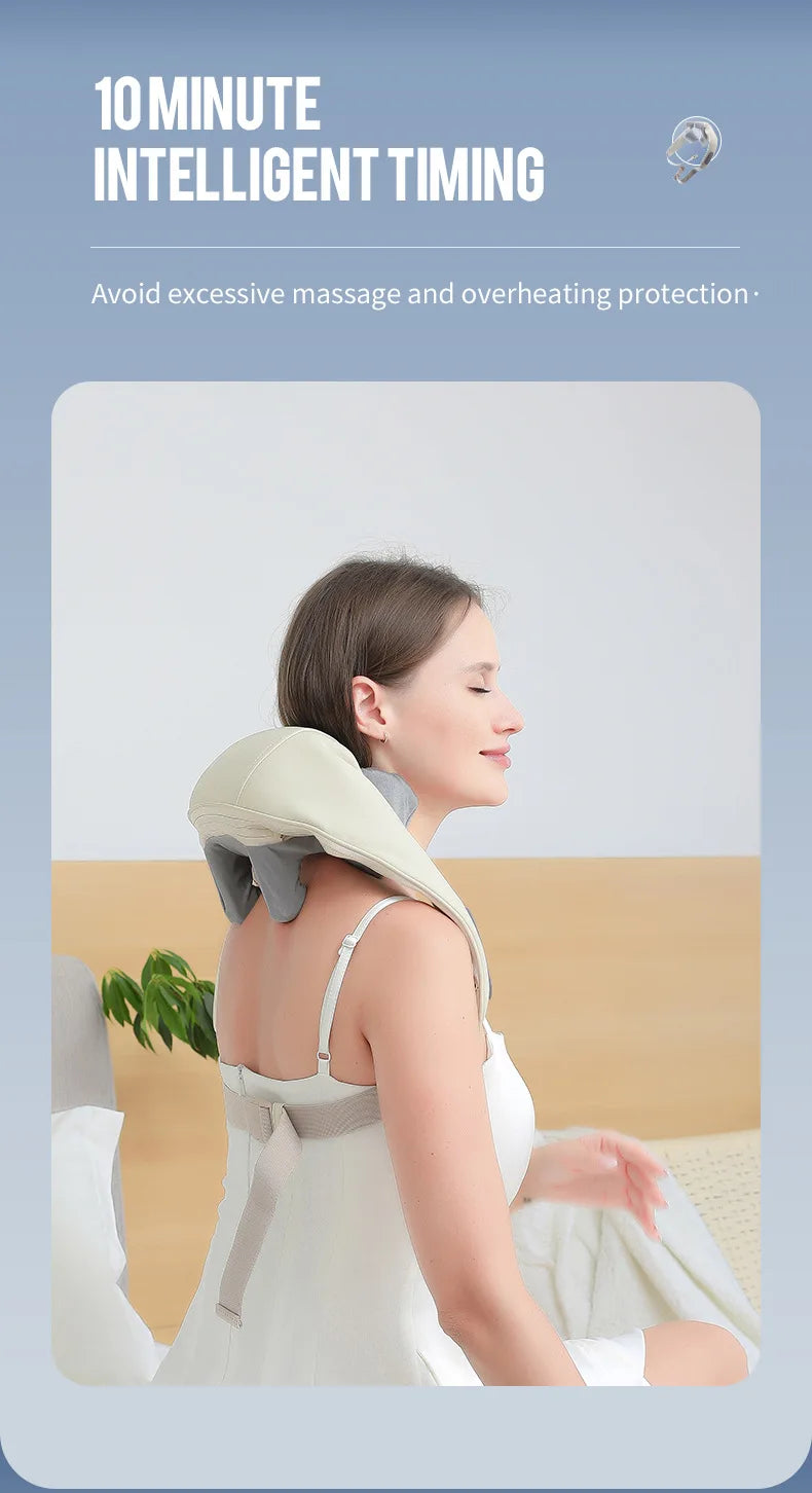 Wireless Neck & Shoulder Massager - 26W Deep Kneading | Pain Relief