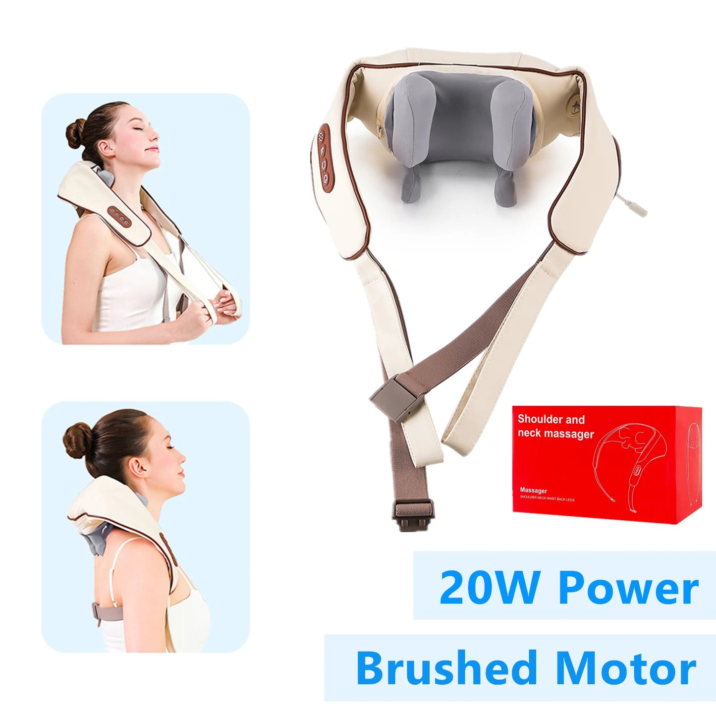 Wireless Neck & Shoulder Massager - 26W Deep Kneading | Pain Relief