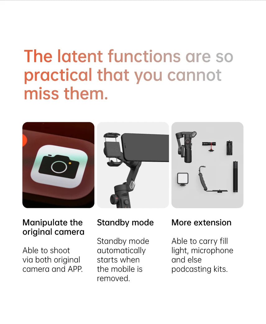 Aochuan™ 3-Axis Smart Gimbal – Professional Stabilizer for TikTok & Vlog
