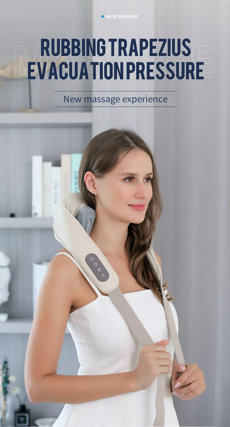 Wireless Neck & Shoulder Massager - 26W Deep Kneading | Pain Relief