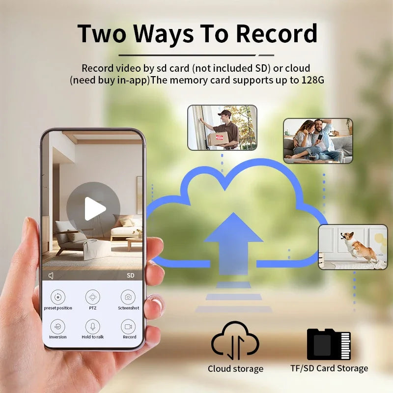 8MP Smart WiFi Security Camera | Auto-Tracking, Night Vision, 360° PTZ, Baby & Pet Monito