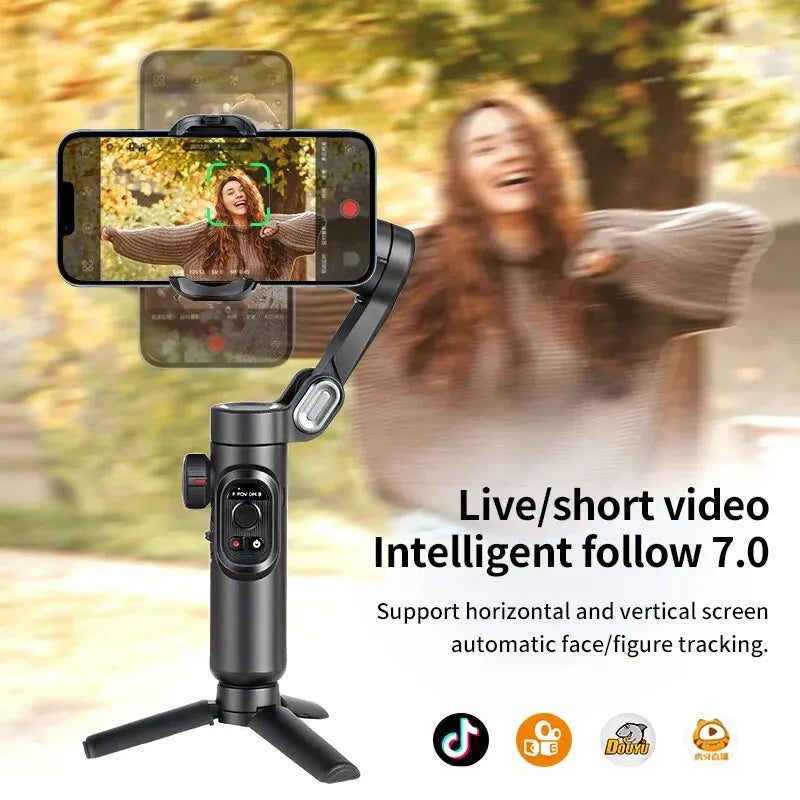 Aochuan™ 3-Axis Smart Gimbal – Professional Stabilizer for TikTok & Vlog