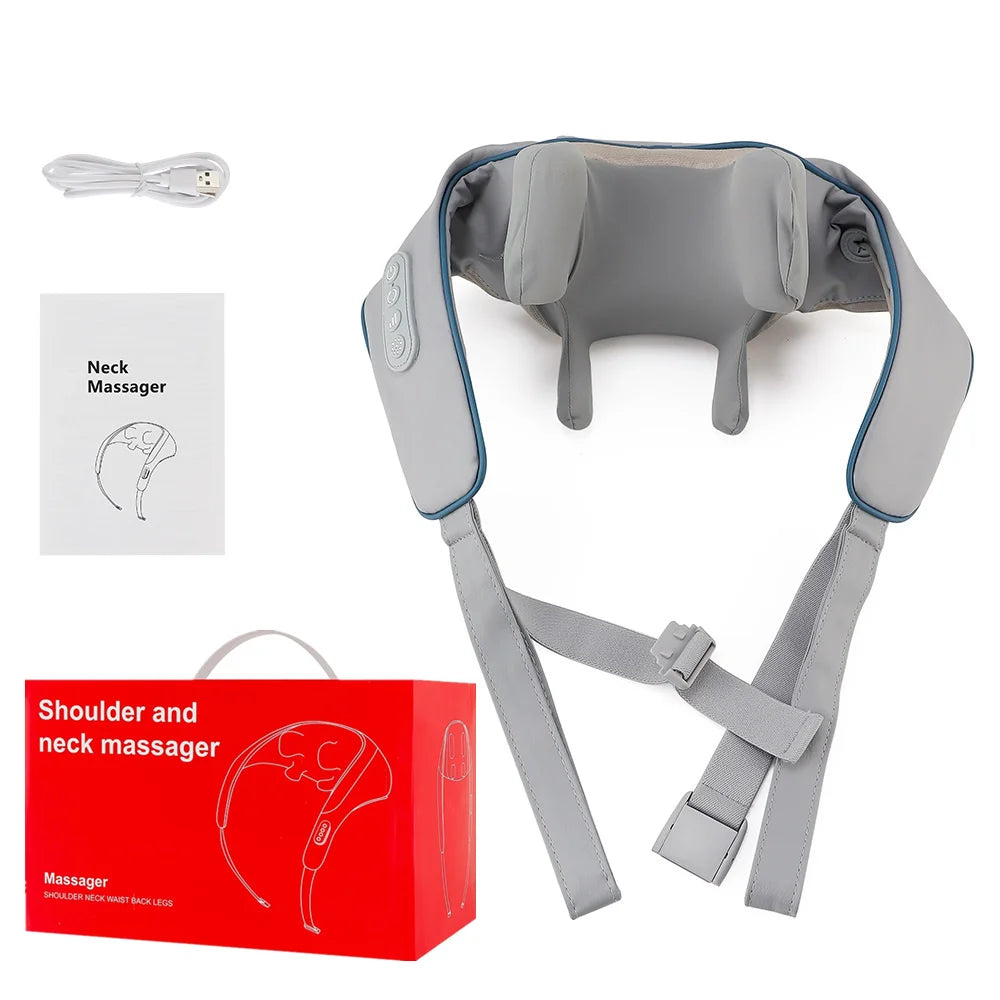 Wireless Neck & Shoulder Massager - 26W Deep Kneading | Pain Relief