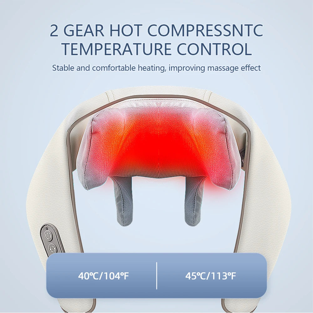 Wireless Neck & Shoulder Massager - 26W Deep Kneading | Pain Relief