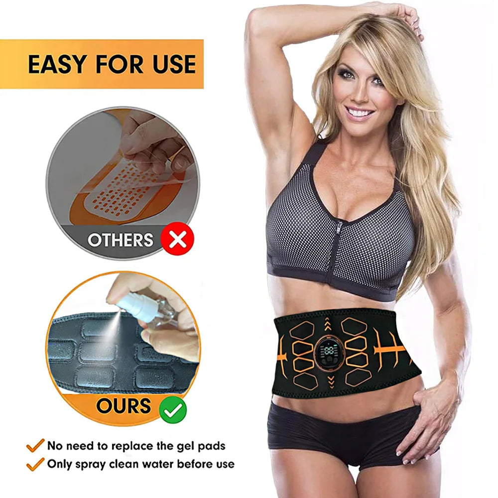 smart EMS Abdominal Muscle Toner – USB Rechargeable Ab Trainer
