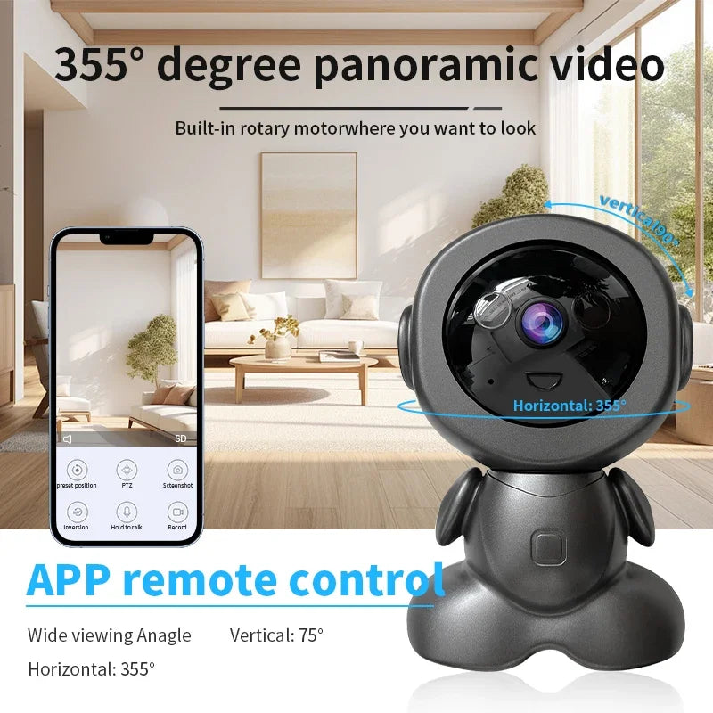 8MP Smart WiFi Security Camera | Auto-Tracking, Night Vision, 360° PTZ, Baby & Pet Monito
