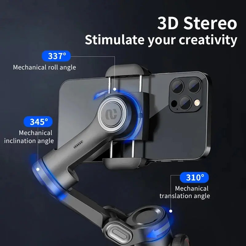 Aochuan™ 3-Axis Smart Gimbal – Professional Stabilizer for TikTok & Vlog