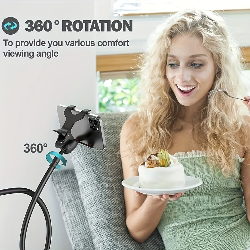 Flexible Gooseneck Phone Holder – Bed & Desk Mount for Hands-Free Viewing
