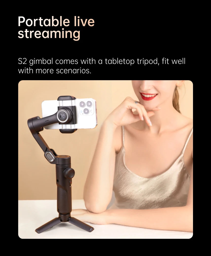 Aochuan™ 3-Axis Smart Gimbal – Professional Stabilizer for TikTok & Vlog