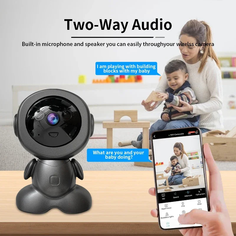 8MP Smart WiFi Security Camera | Auto-Tracking, Night Vision, 360° PTZ, Baby & Pet Monito